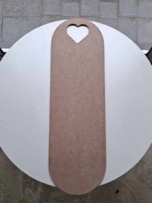 cheese board router template w/ heart shaped handle